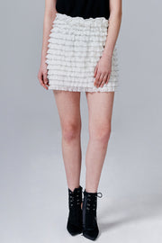Florence Sheer Ruffle Mini Skirt | OROSHE
