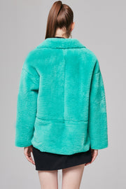 Nicole Cropped Faux Fur Jacket | OROSHE