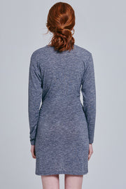 Lani Tie Front Gray Dress | OROSHE