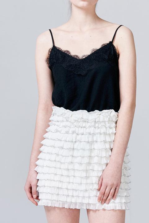 Liza Lace Overlay Camisole | OROSHE