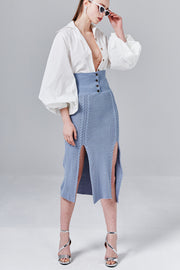 Naomi M-Slit Knit Skirt | OROSHE