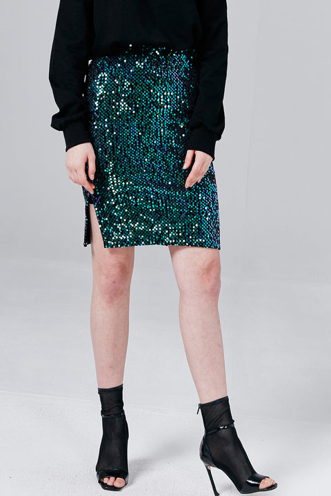 Natalie Sequin-Embellished Skirt | OROSHE