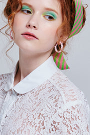 Rose Hoop Earrings | OROSHE